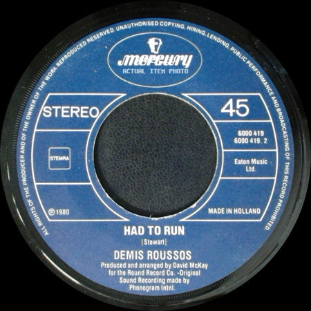 Demis Roussos - Had To Run / Lost In Love side A