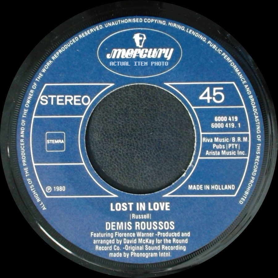 Demis Roussos - Had To Run / Lost In Love side B