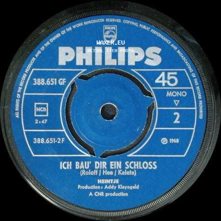 Heintje - Du Sollst Nicht Weinen / Ich Bau' Dir Ein Schloss side B