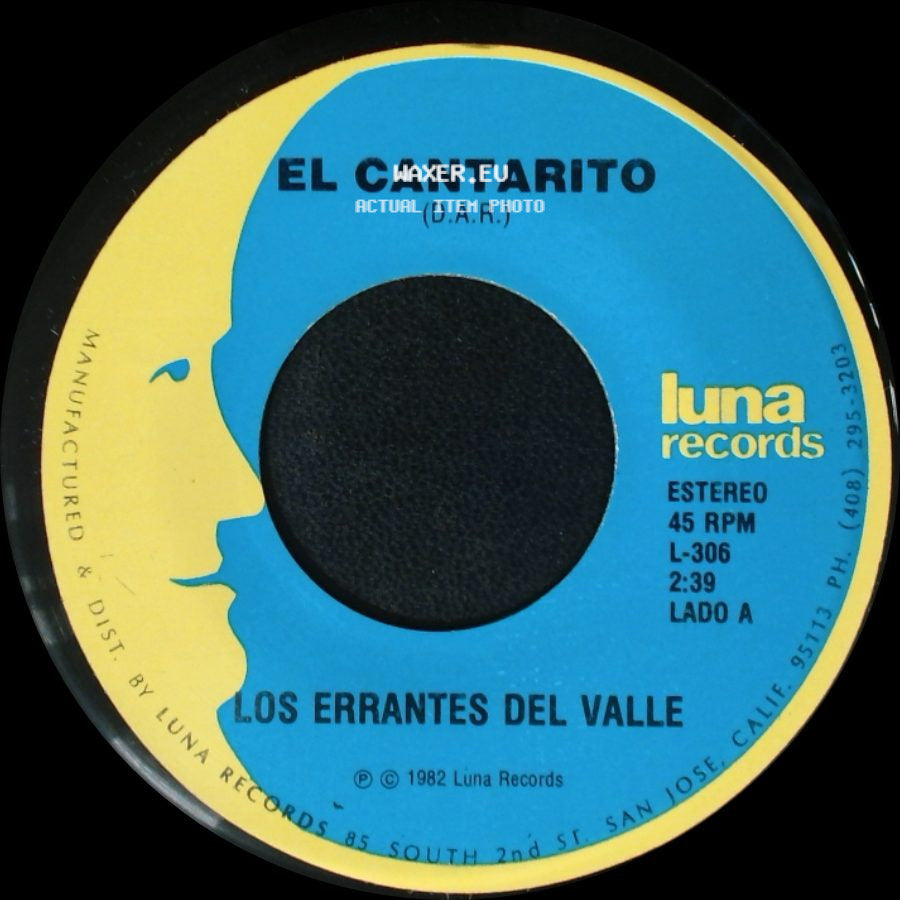 Los Errantes Del Valle - El Cantarito (D.A.R.) / Maria Luisa side A