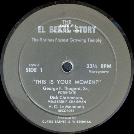 The El Bekal Story - This Is Your Moment / This Is Your Moment side A