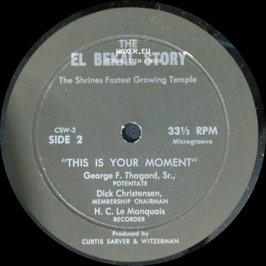 The El Bekal Story - This Is Your Moment / This Is Your Moment side B