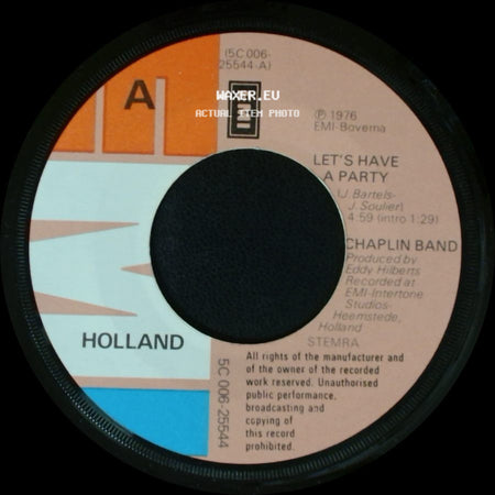 Chaplin Band - Disco Party Continued / Let's Have A Party side B