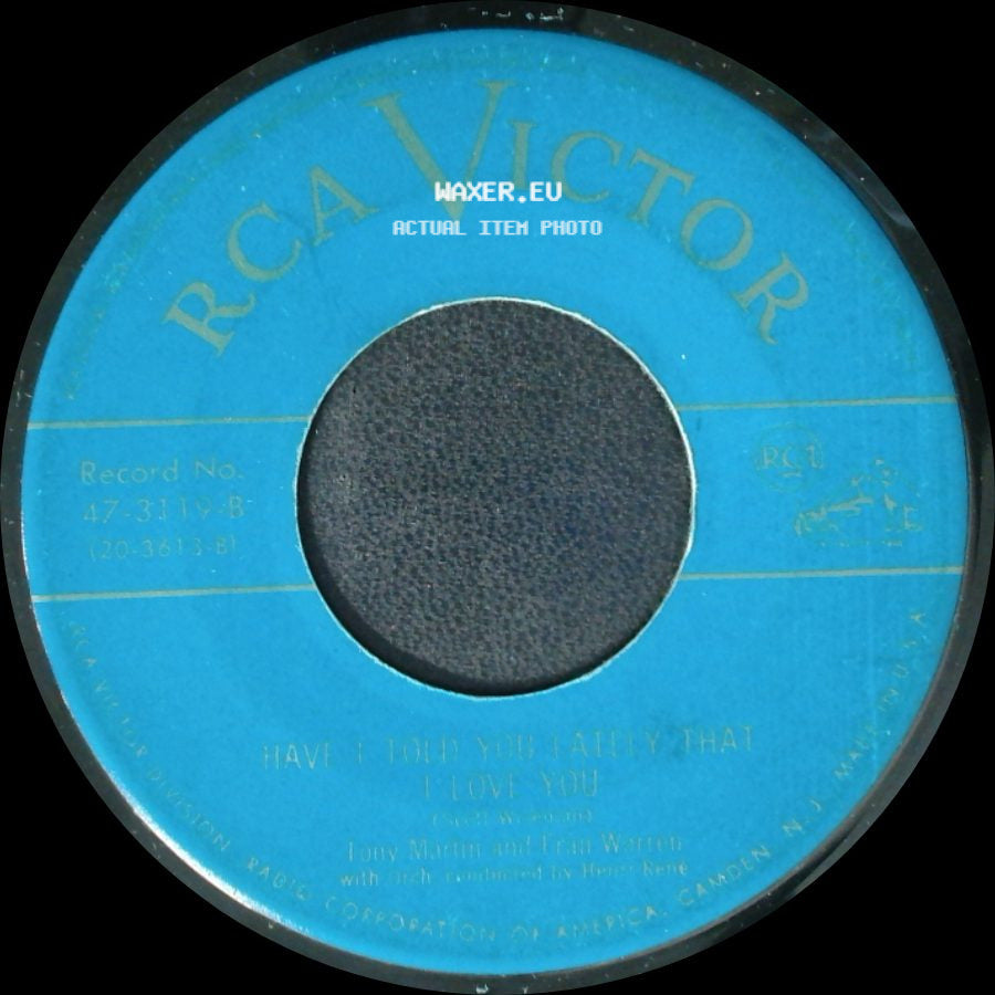 Tony Martin And Elsa Williams - Have I Told You Lately That I Love You / I Wore My Pajamas side A
