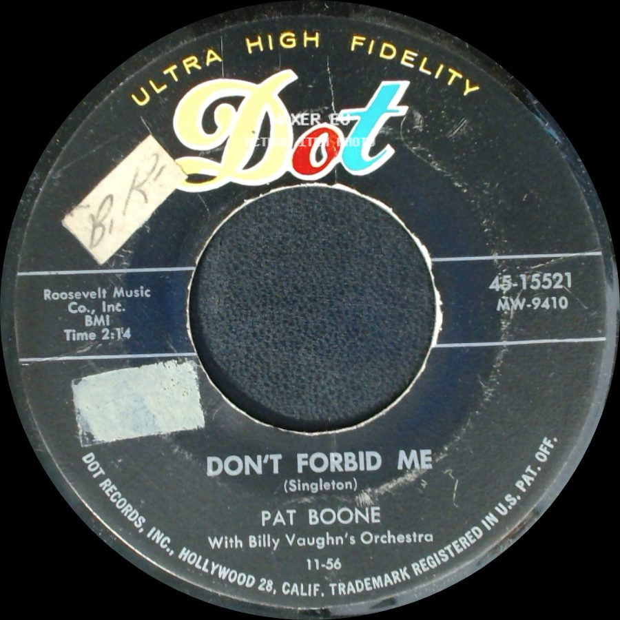 Pat Boone - Don't Forbid Me / Anastasia side A