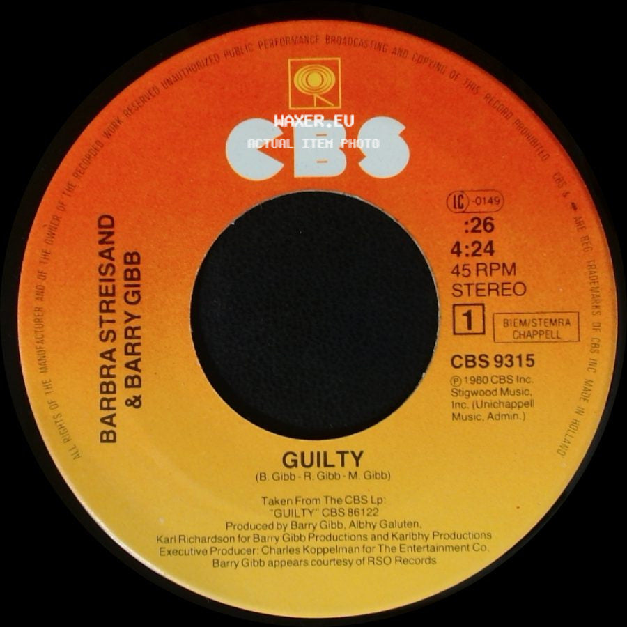 Barbra Streisand / Barbra Streisand & Barry Gibb - Life Story / Guilty side B