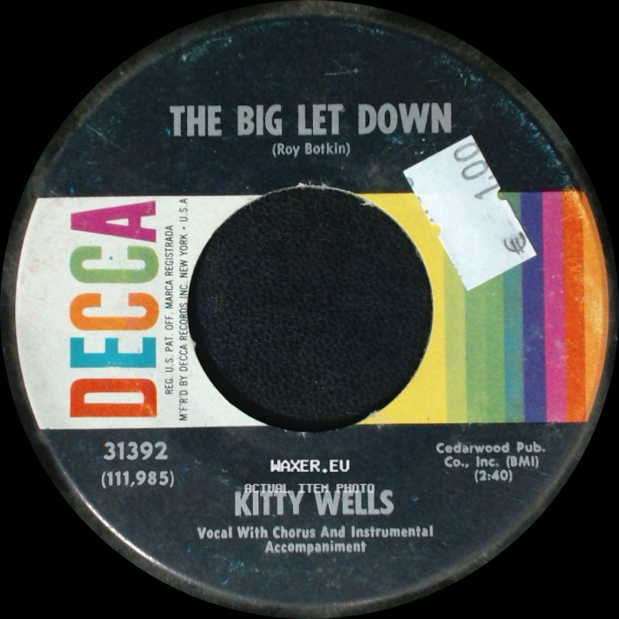 Kitty Wells - Will Your Lawyer Talk To God / The Big Let Down side B