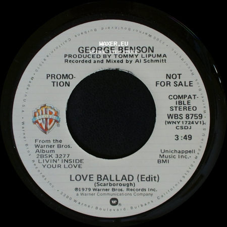 George Benson - Love Ballad (Edit) / Love Ballad (Edit) side A