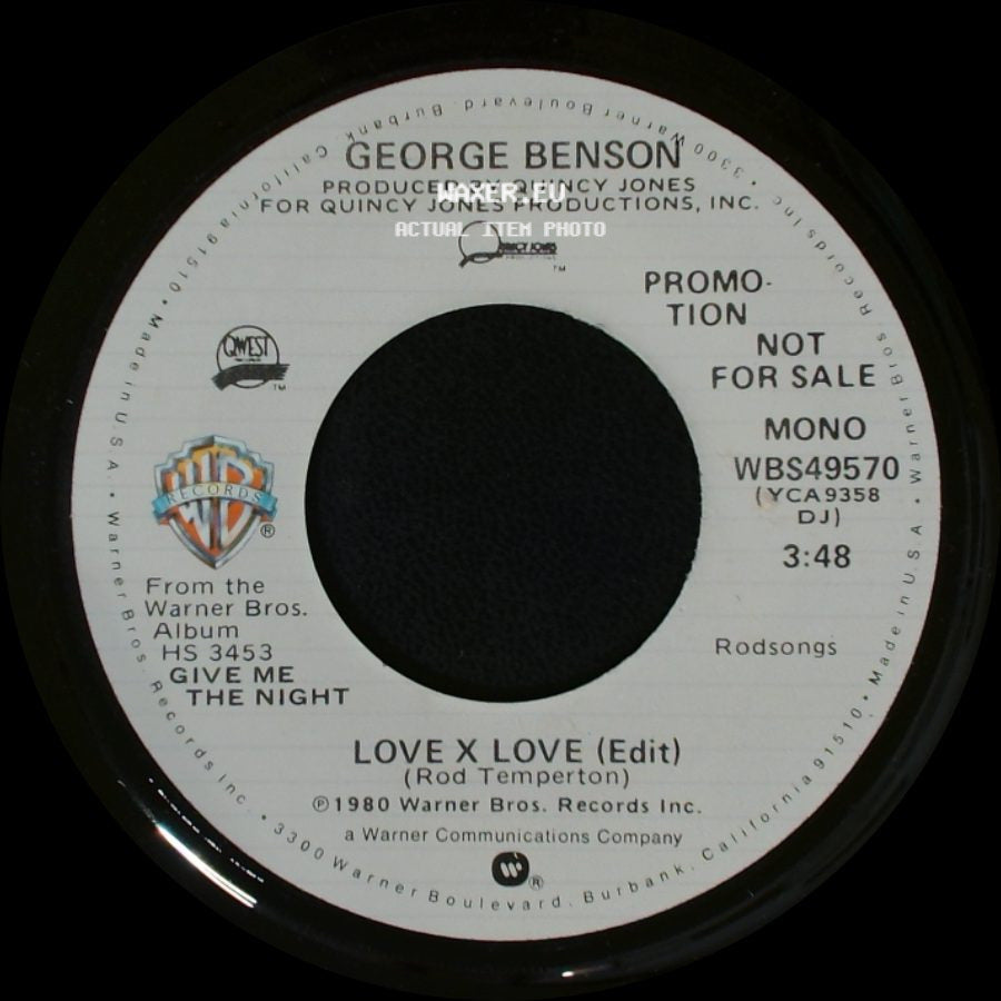 George Benson - Love X Love (Edit) / Love X Love (Edit) side B