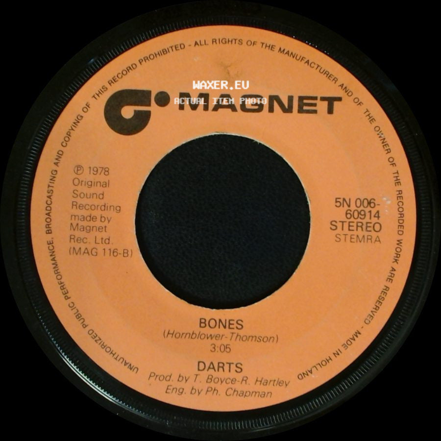 Darts - The Boy From New York City / Bones side B