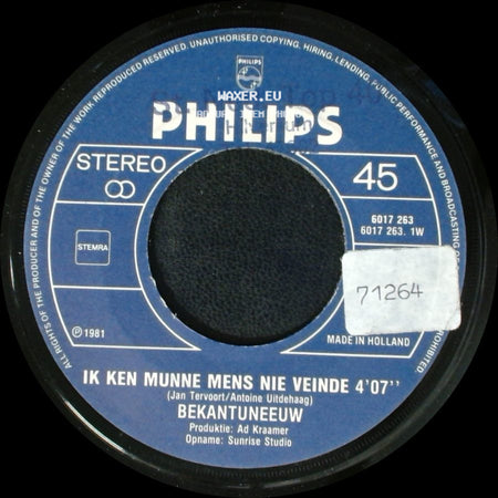 Bekantuneeuw - Vrolijke Druiven Zijn We Allemaol / Ik Ken Munne Mens Nie Veinde side B