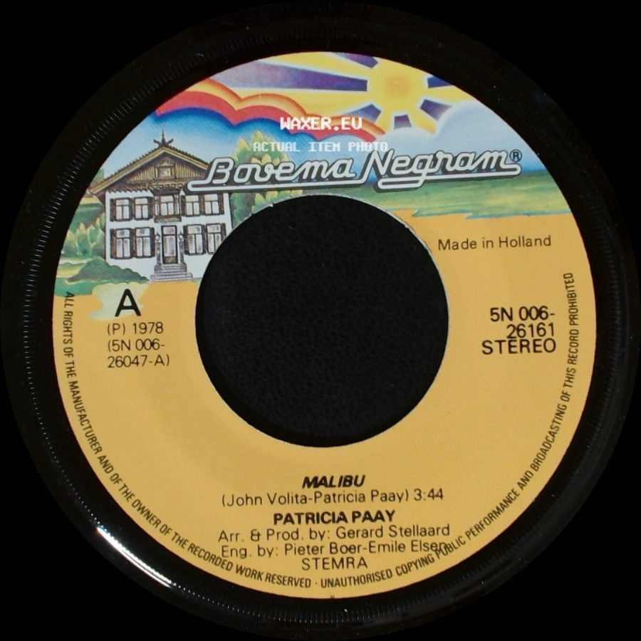 Patricia Paay / Patricia Paay & Yvonne Keeley - Malibu / The Best Friend I Know side A