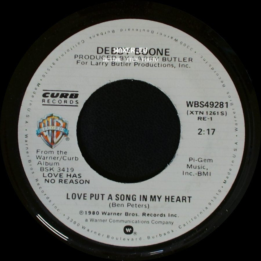 Debby Boone - Love Put A Song In My Heart / Free To Be Lonely Again side A