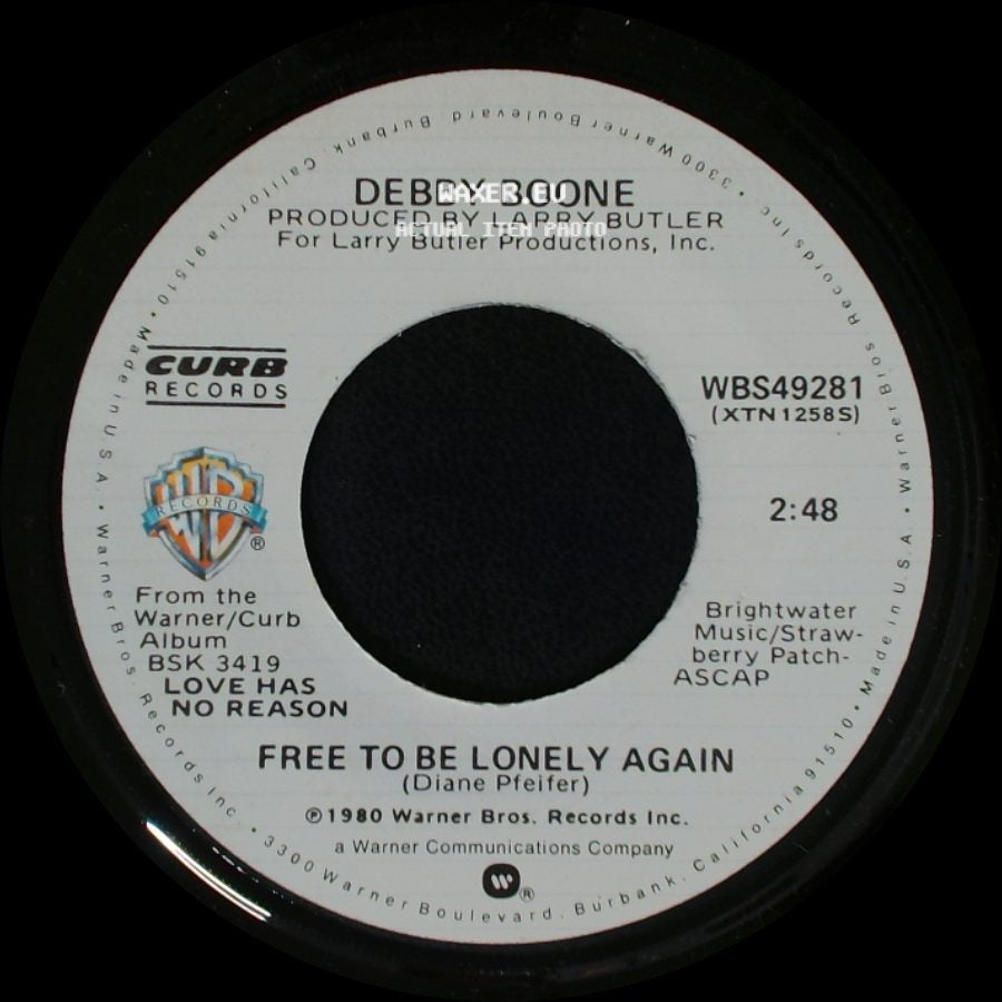 Debby Boone - Love Put A Song In My Heart / Free To Be Lonely Again side B