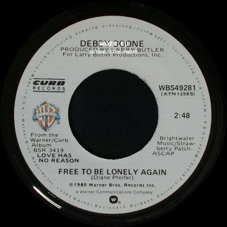 Debby Boone - Love Put A Song In My Heart / Free To Be Lonely Again side B