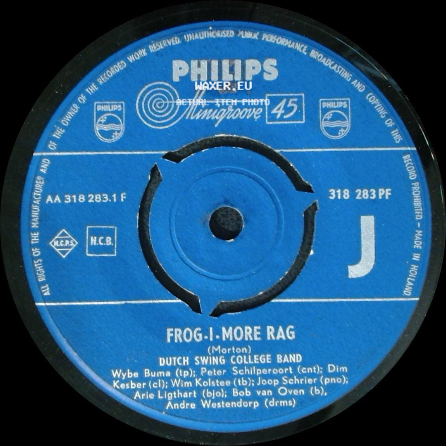 Dutch Swing College Band - Frog-I-More Rag / Absent Minded Blues side A