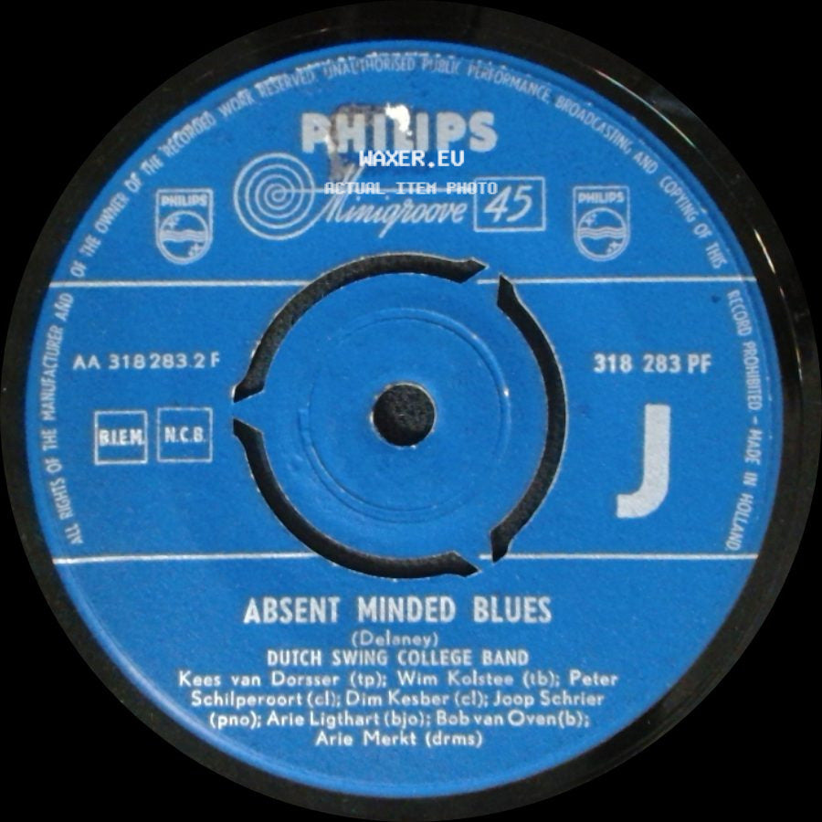 Dutch Swing College Band - Frog-I-More Rag / Absent Minded Blues side B