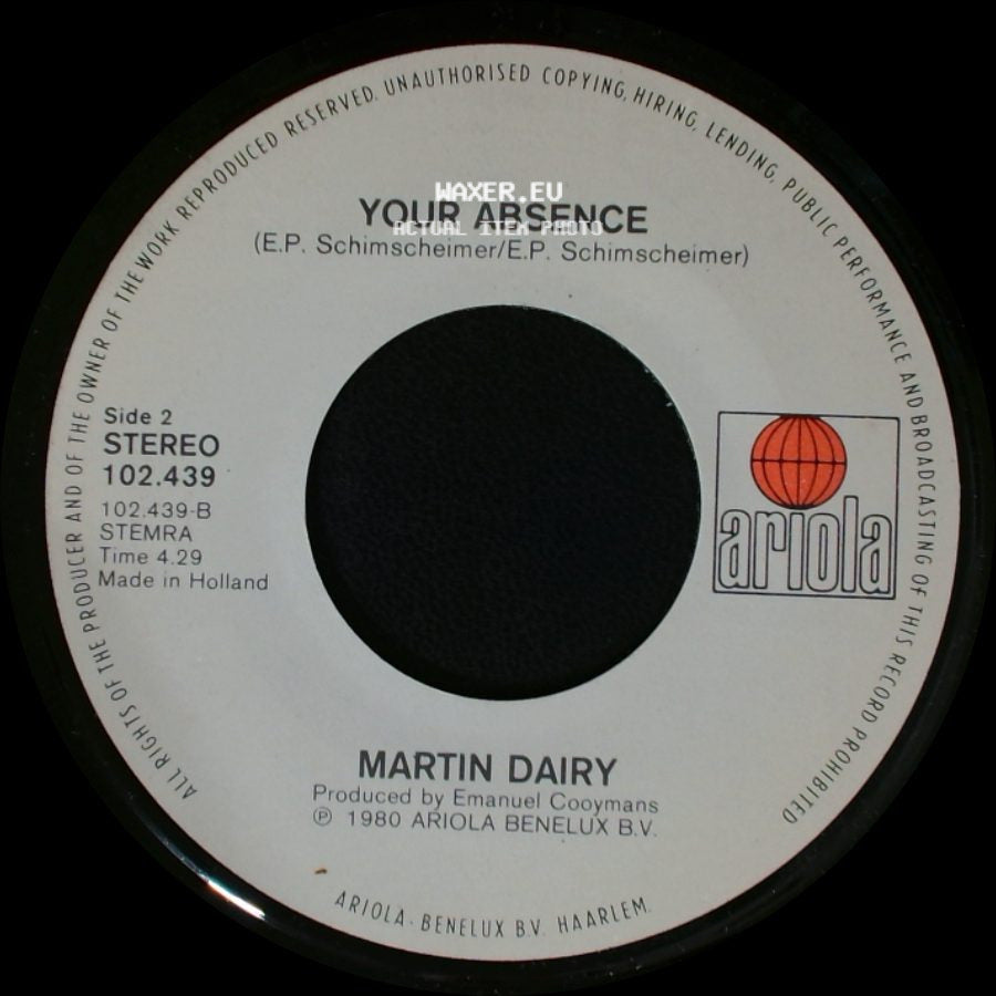 Martin Dairy - Johnny / Your Absence side B