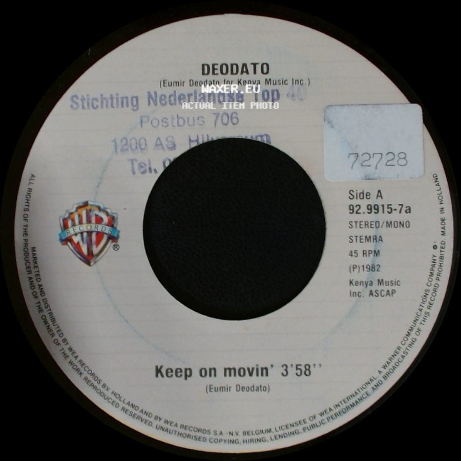 Deodato - Keep On Movin' / I Never Get Enough side A