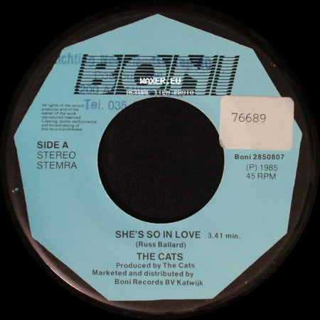 The Cats - She's So In Love / I'll Find My Way Back To You side A