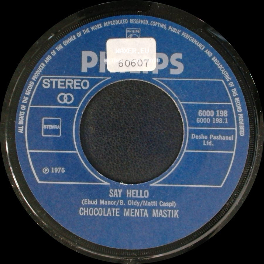 Chocolate Menta Mastik - Say Hello / Emor Shalom side A