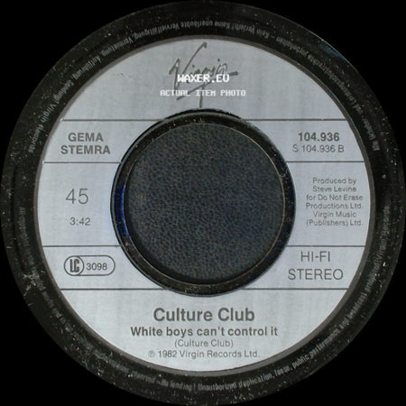 Culture Club - Time (Clock Of The Heart) / White Boys Can't Control It side B