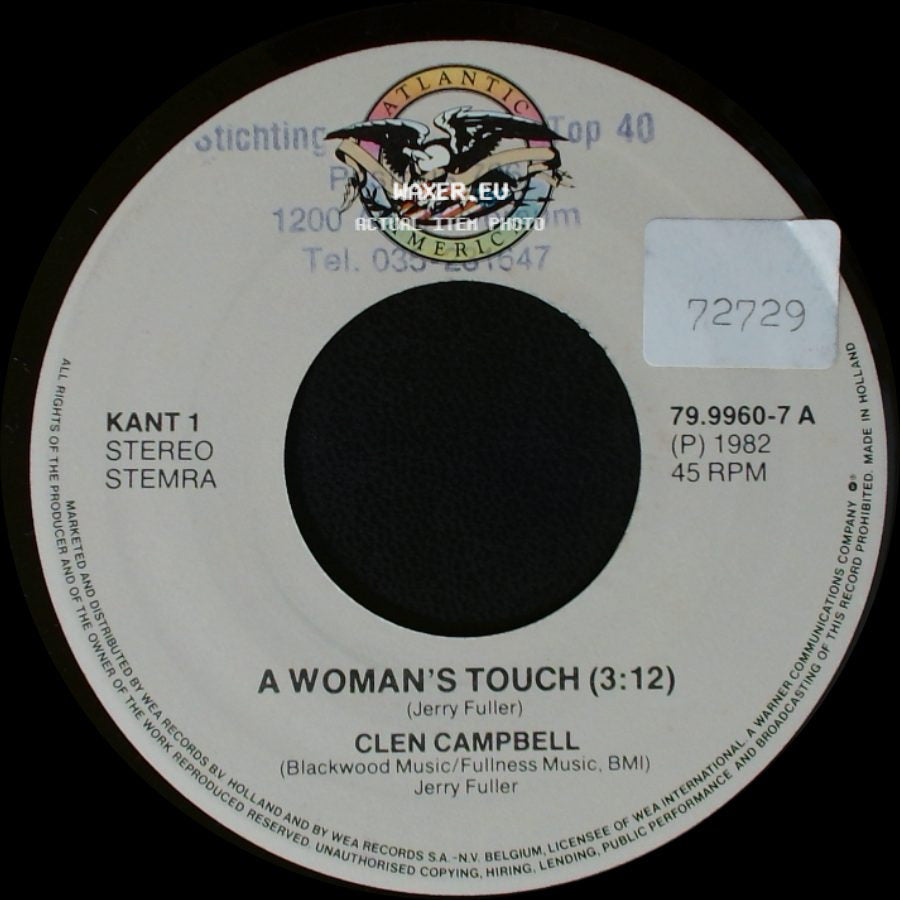 Clen Campbell - Hang On Baby (Easy My Mind) / A Woman's Touch side B