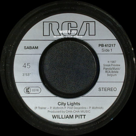 William Pitt - City Lights / City Lights (Instrumental-Version) side A