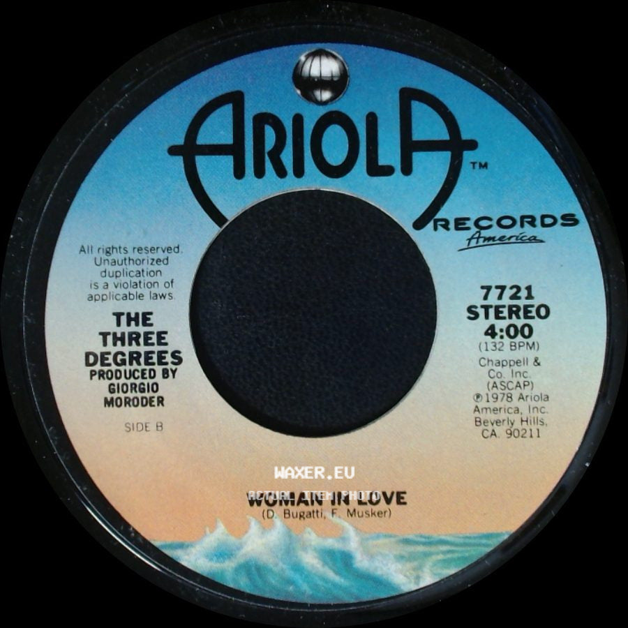 The Three Degrees - Giving Up, Giving In / Woman In Love side B