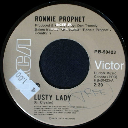 Ronnie Prophet - Lusty Lady / Nothing Sure Looked Good On You side A