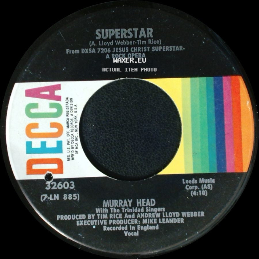 Murray Head / The Andrew Lloyd Webber Orchestra - Superstar / John Nineteen Forty-One side A
