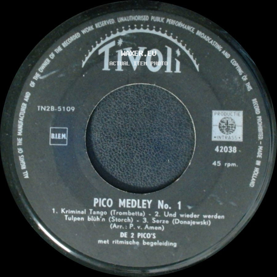 De 2 Pico's - Pico Medley No. 1 / Pico Medley No. 1 side A