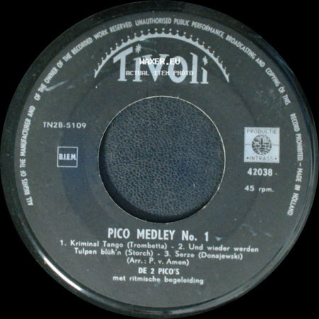 De 2 Pico's - Pico Medley No. 1 / Pico Medley No. 1 side A