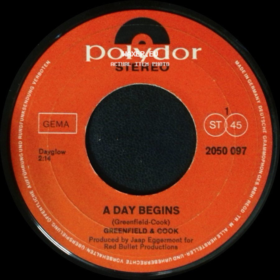 Greenfield & Cook - A Day Begins / Colourful Place side A