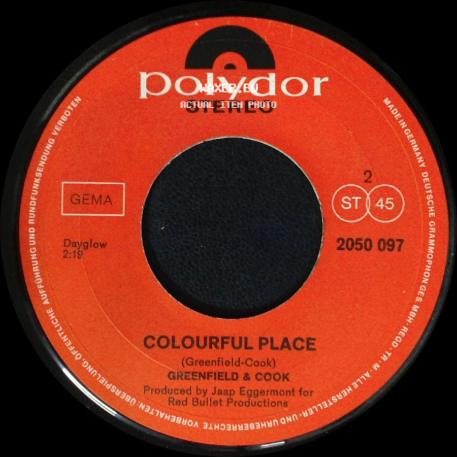 Greenfield & Cook - A Day Begins / Colourful Place side B