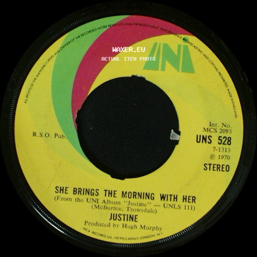 Justine - She Brings The Morning With Her / Back To Boulder side A