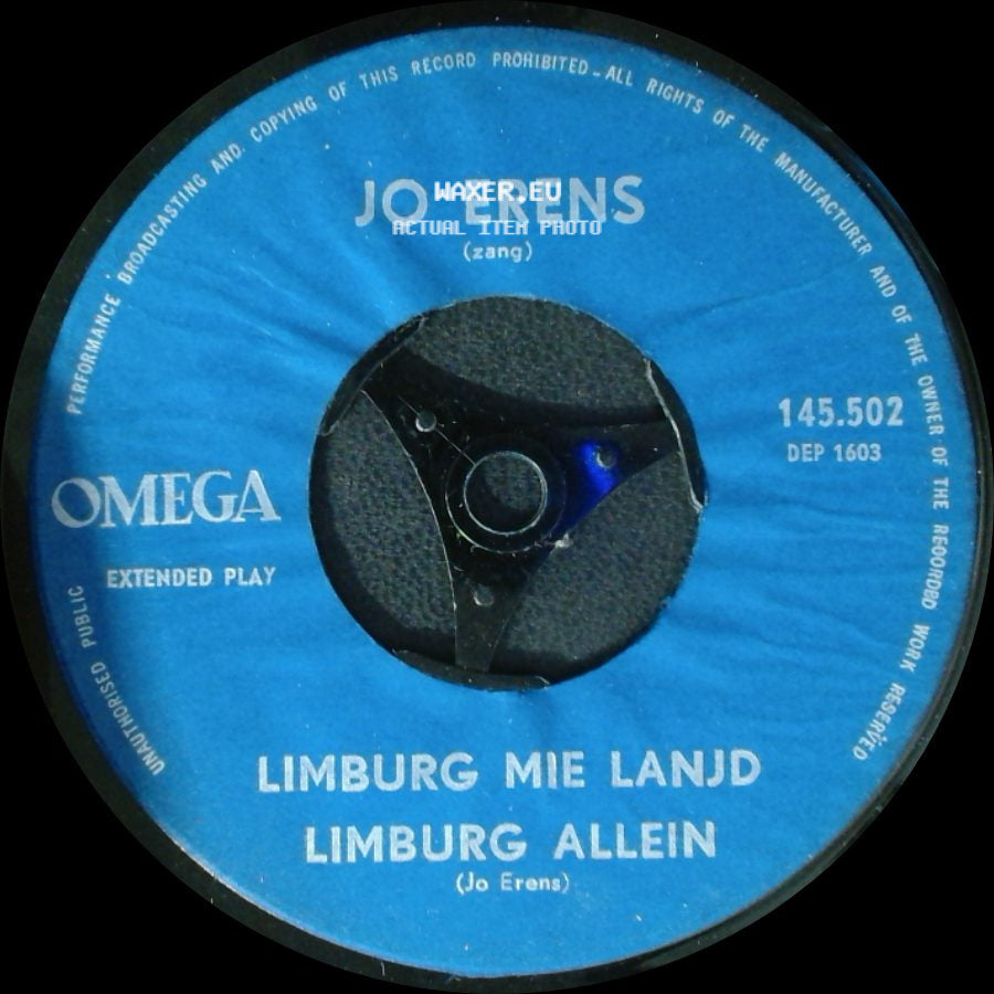 Jo Erens / Harry Bordon - Limburg Mie Landj / Limburg Alleen / Wie Sjoen Os Limburg Is 't Kapelke side A