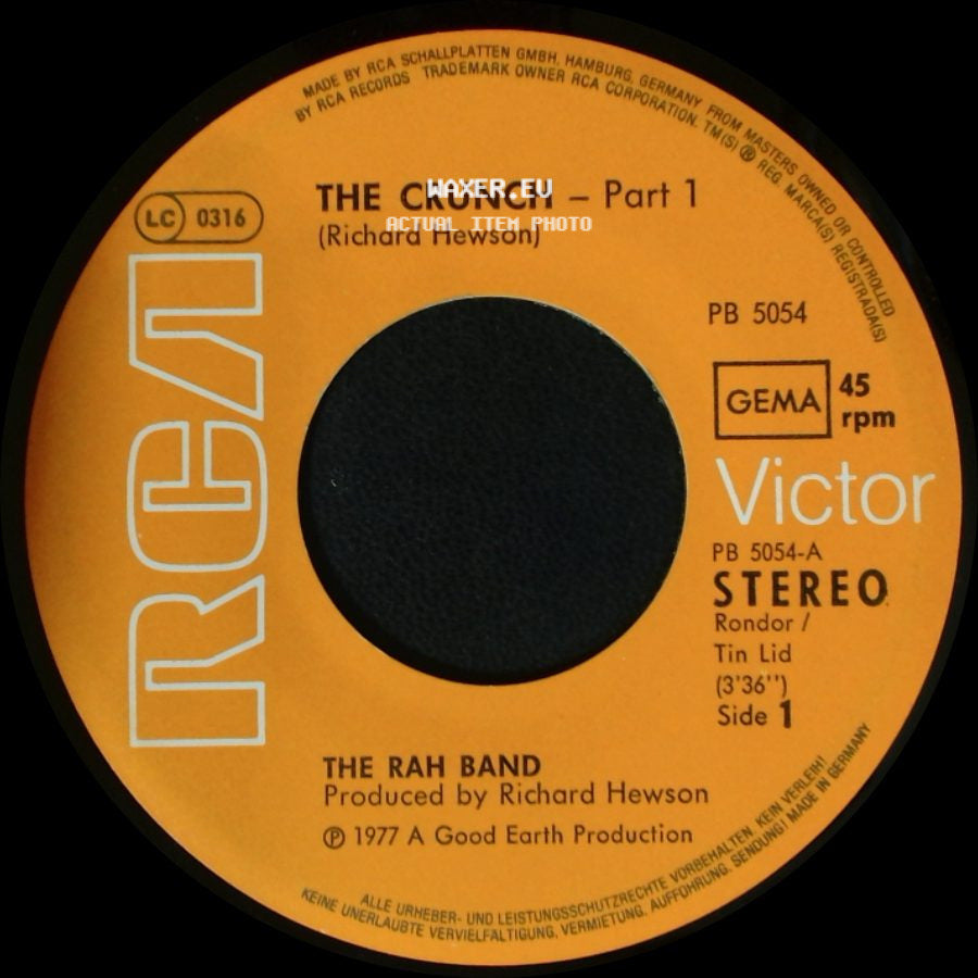 The Rah Band - The Crunch - Part 1 / The Crunch - Part 2 side A