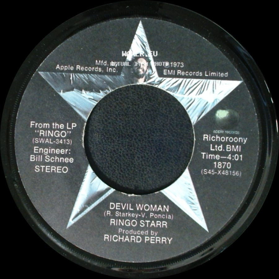 Ringo Starr - You're Sixteen / Devil Woman side B