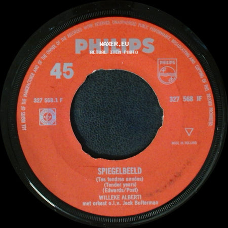Willeke Alberti - Toen Je Me Kuste (Then He Kissed Me) / Spiegelbeeld side B