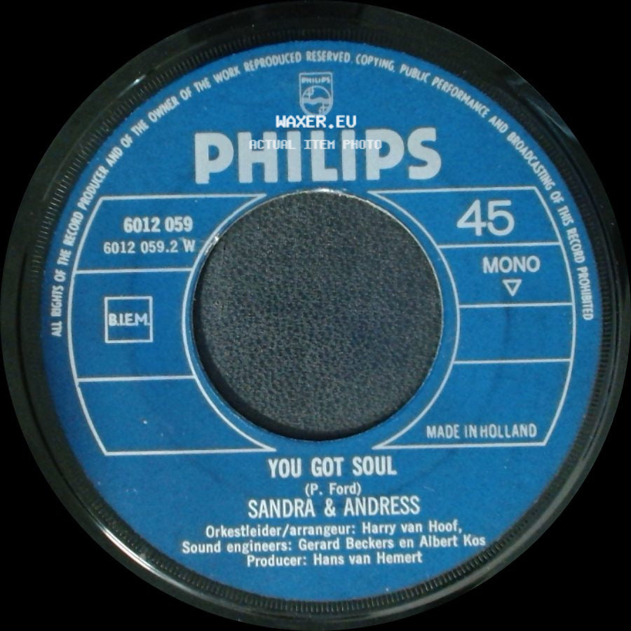Sandra & Andress - Love Is All Around / You Got Soul side B