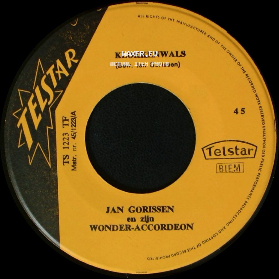 Jan Gorissen En Zijn Wonder-Accordeon - Barcarolle / Klokkenwals side B