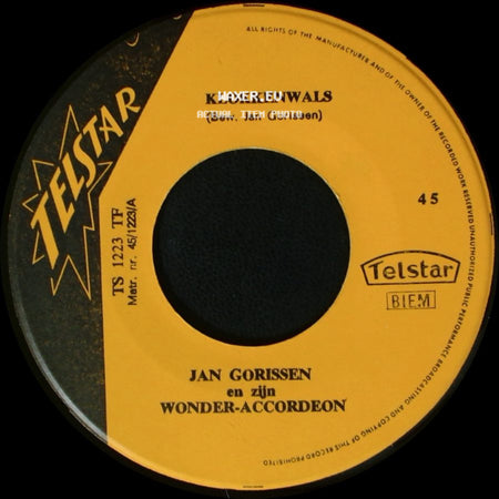 Jan Gorissen En Zijn Wonder-Accordeon - Barcarolle / Klokkenwals side B