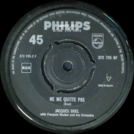 Jacques Brel - Ne Me Quitte Pas / La Valse A Mille Temps side A