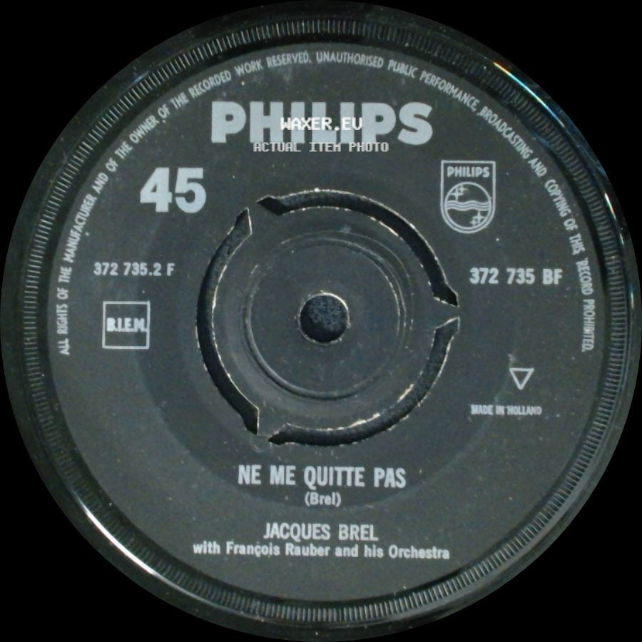 Jacques Brel - Ne Me Quitte Pas / La Valse A Mille Temps side A