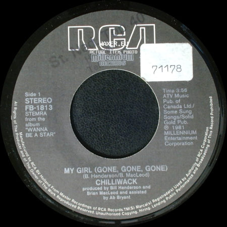 Chilliwack - My Girl (Gone, Gone, Gone) / Sign Here side A
