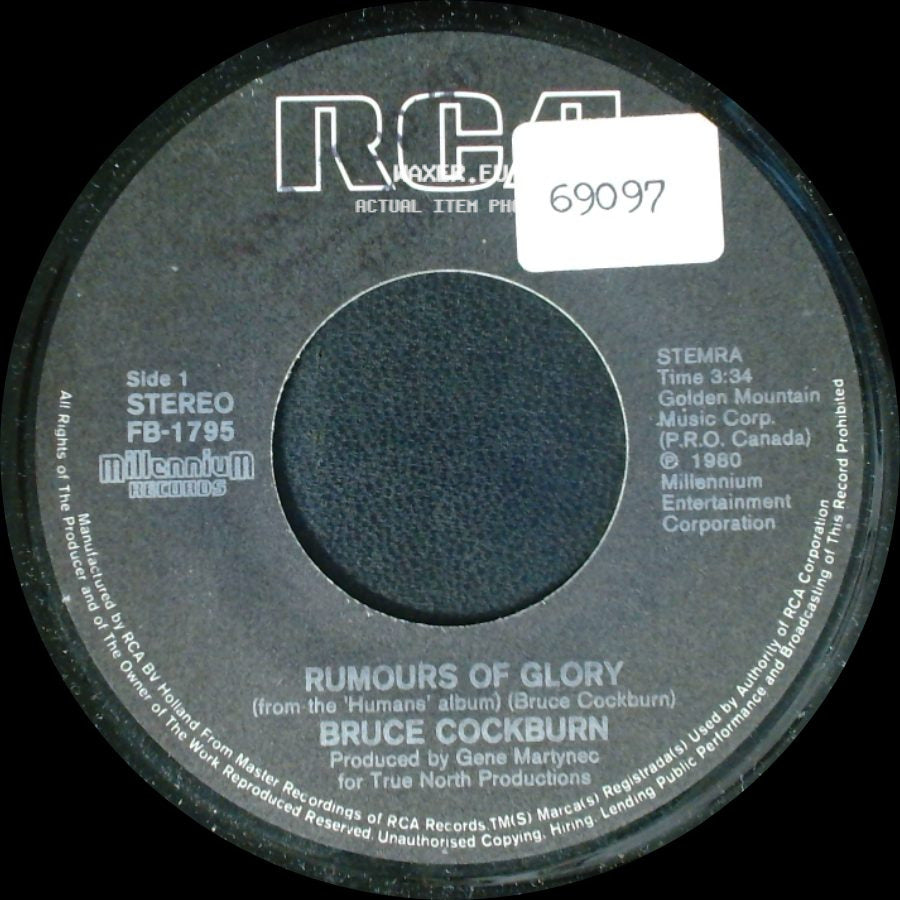 Bruce Cockburn - Rumours Of Glory / You Get Bigger As You Go side A