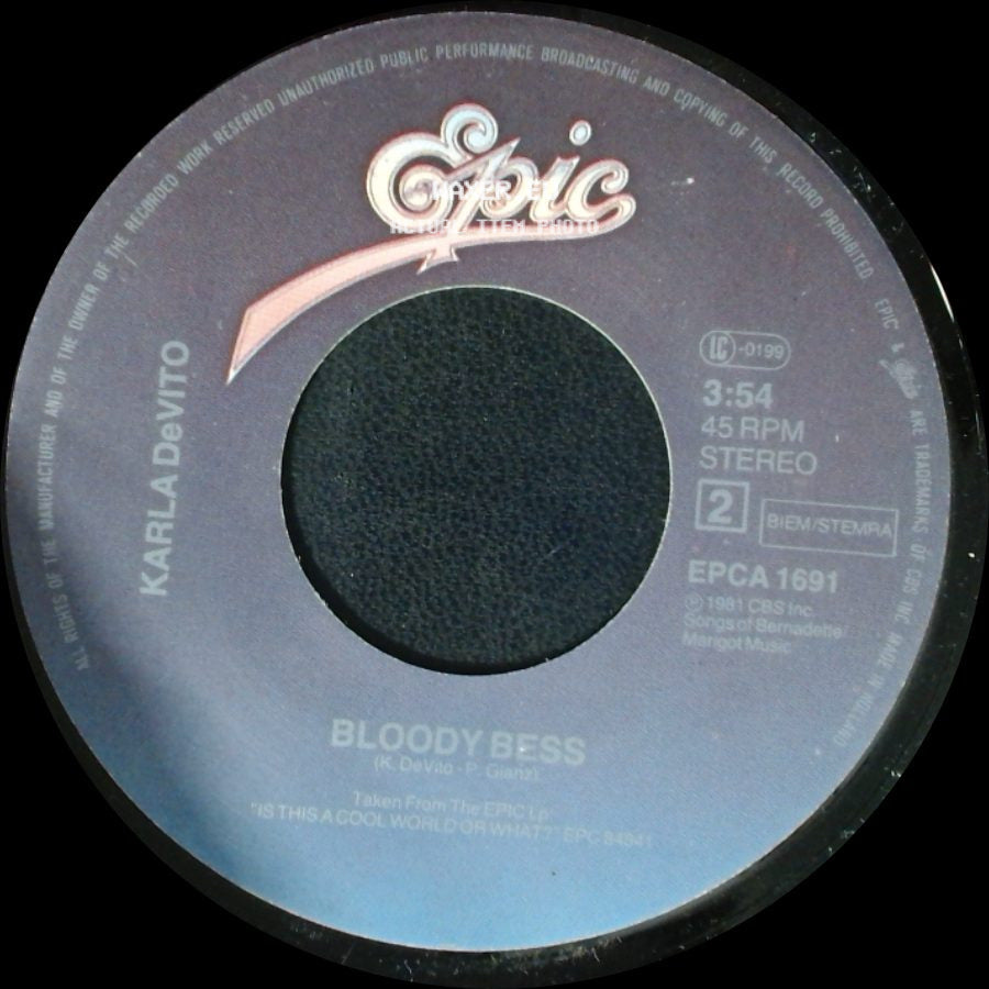 Karla Devito - Bloody Bess / Cool World side A