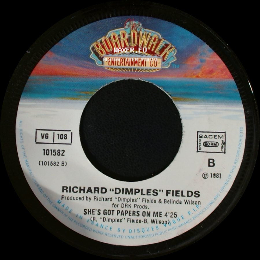 Richard "Dimples" Fields - She's Got Papers On Me / I've Got To Learn To Say No! side A