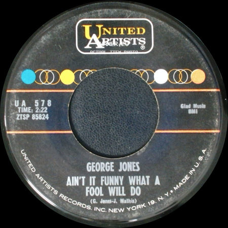 George Jones - You Comb Her Hair / Ain't It Funny What A Fool Will Do side B